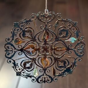 Baldwin Brass Torino Ice Flower Ornament – Filigree Brass with Iridescent Patina